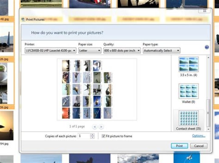 Print jpg's with file names