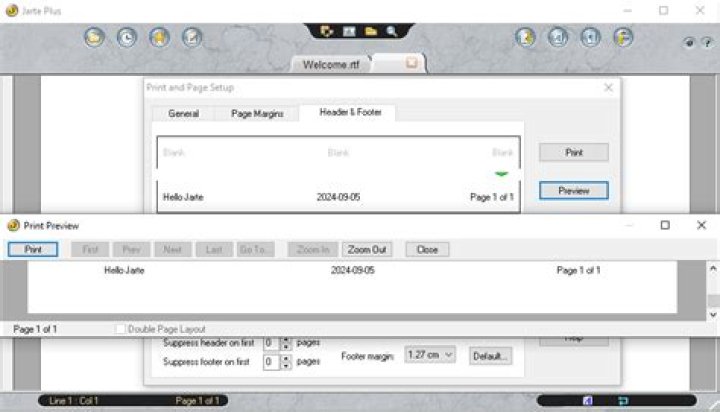 Print PDF file with file path in footer