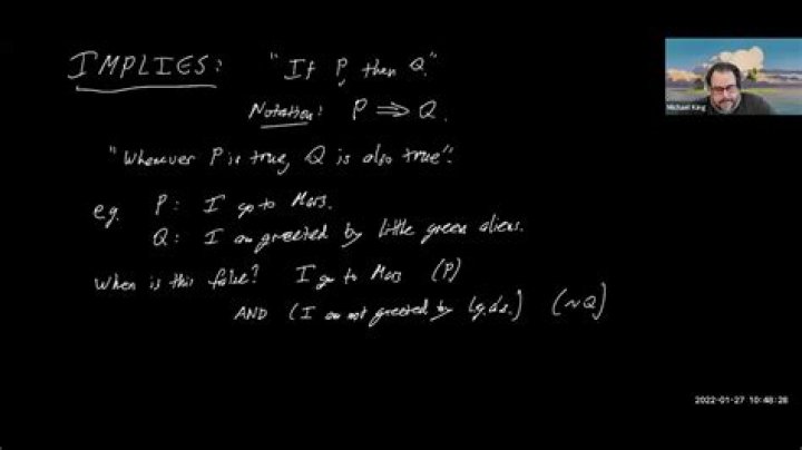 Problem in understanding p implies q