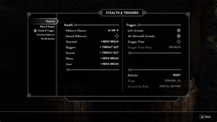 Problem with VioLens mod in Skyrim