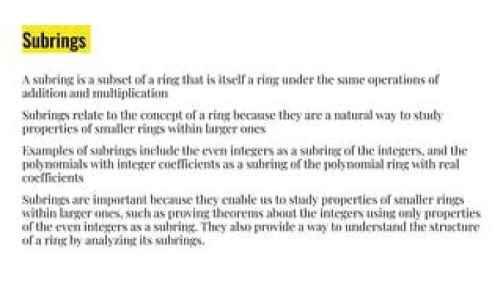 Prove the following is a subring