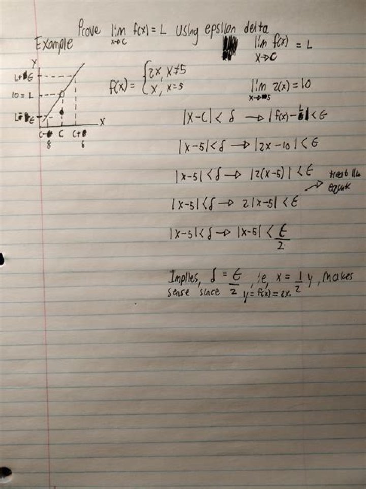 Proving a limit using epsilon delta definition