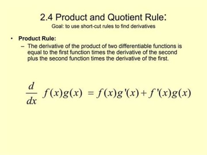Quotient vs Product Rule