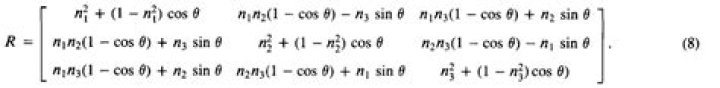 rotation matrix to axis angle