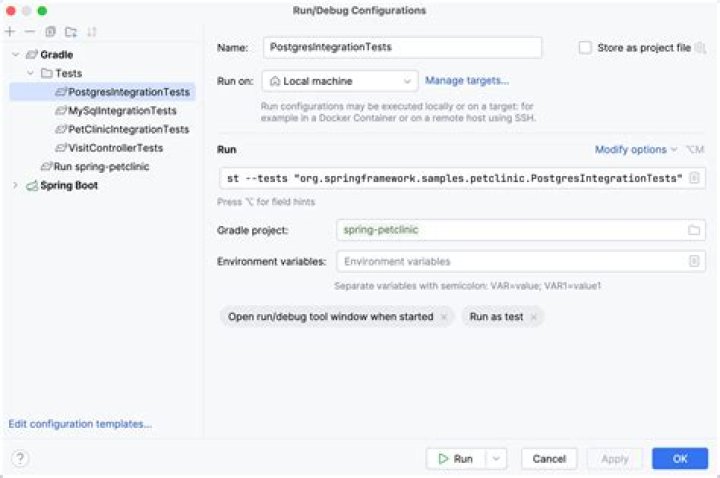 Run/Debug Configurations