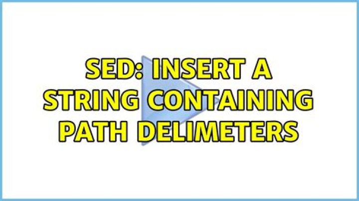 sed: Insert a string containing path delimeters