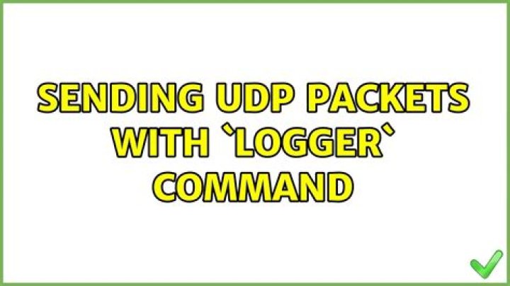 Sending UDP packets with `logger` command