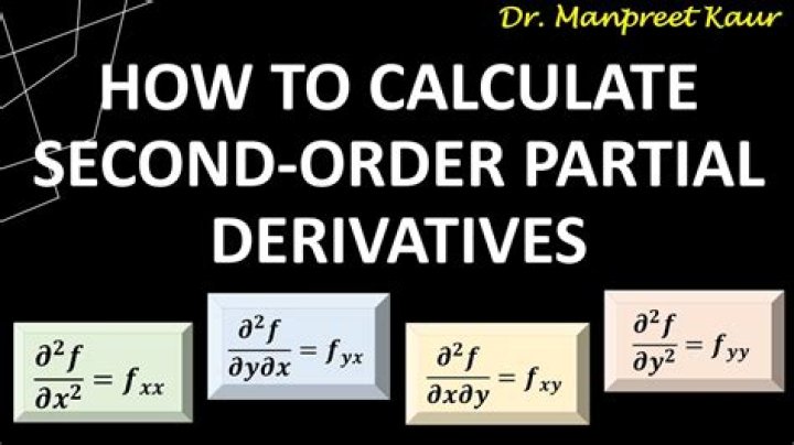 Steps to calculate a second order partial derivative