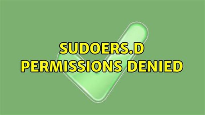 Sudoers.d Permissions denied