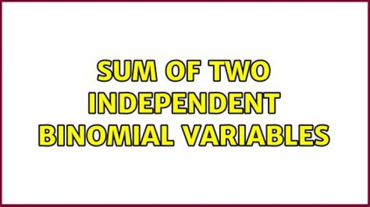 Sum of two independent binomial variables