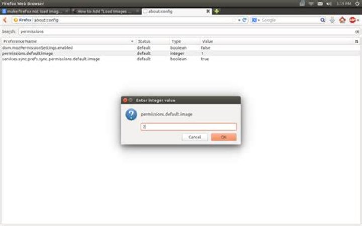 Switching off images in Firefox