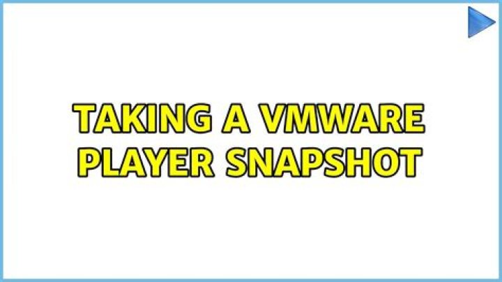 Taking a VmWare Player snapshot