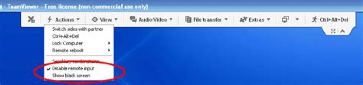 TeamViewer without showing the screen?