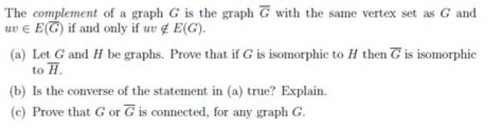 The complement of a graph G