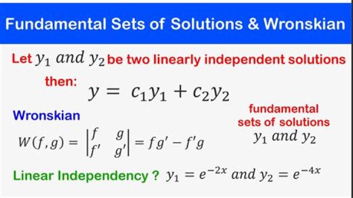 The Wronskian and the term "fundamental set of solutions"