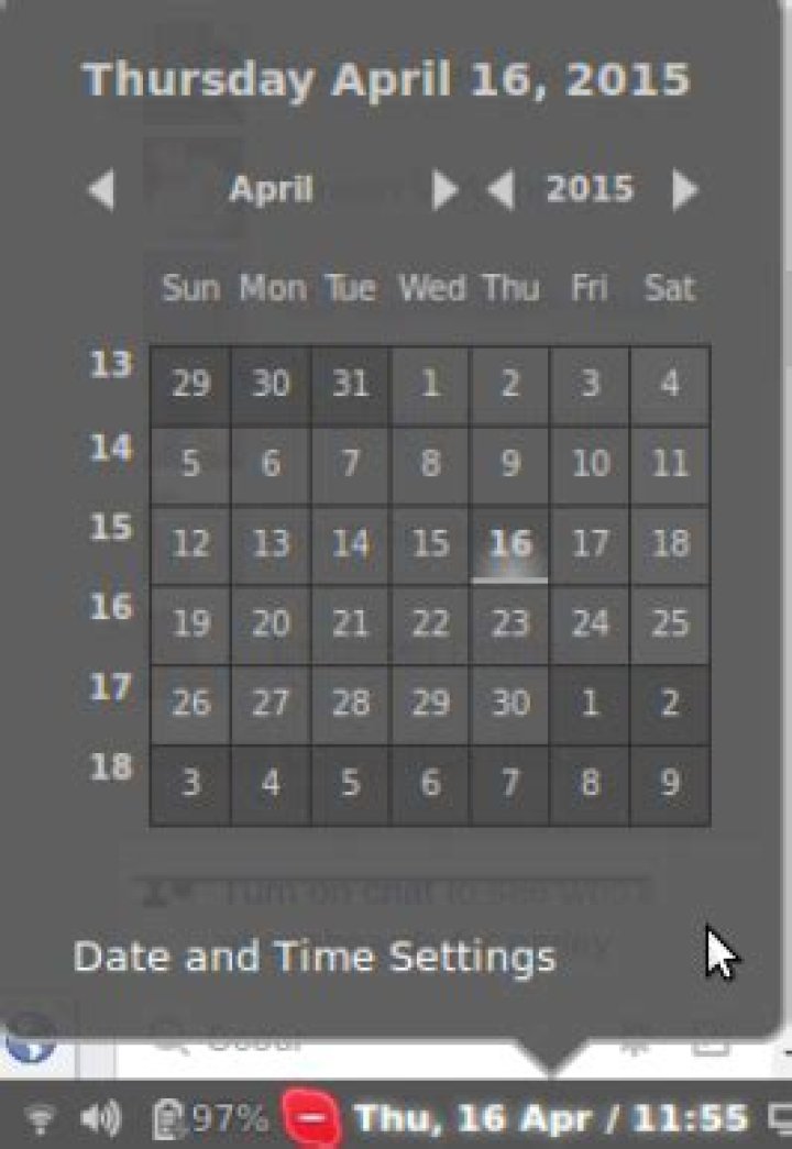 UI calendar shows wrong week number