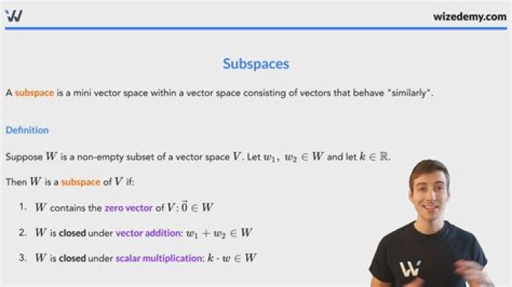 Understanding how to check subspaces