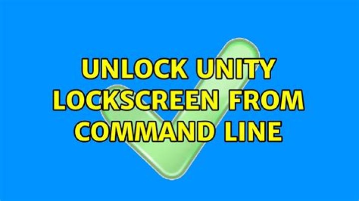 Unlock Unity lockscreen from command line