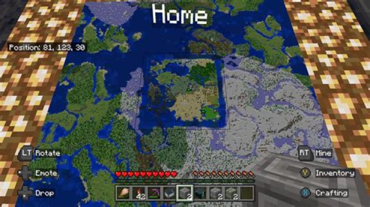 Using the map item on Minecraft XBox 360