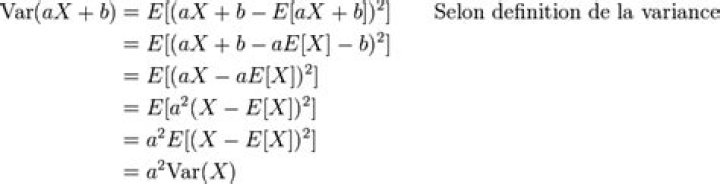 variance of $aX+b$