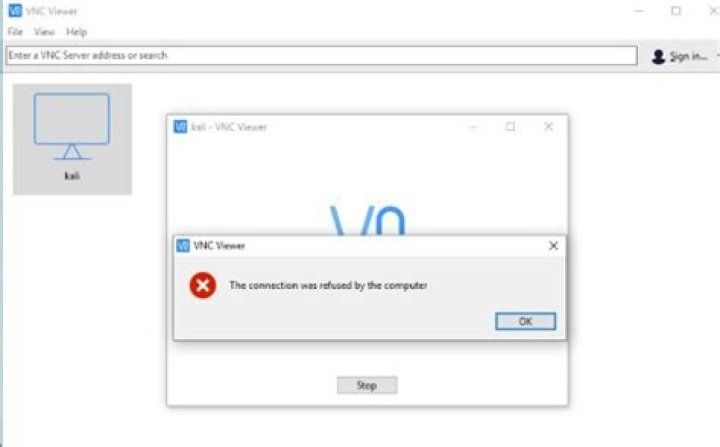 VNC Server does not display application GUI