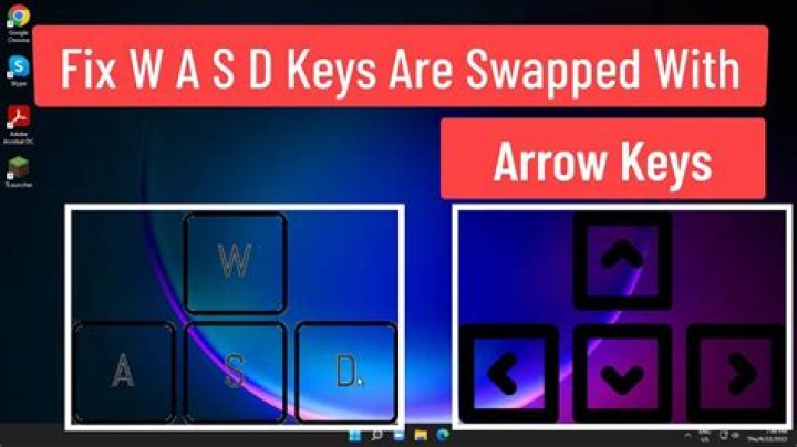 W A S D keys are swapped with arrow keys?