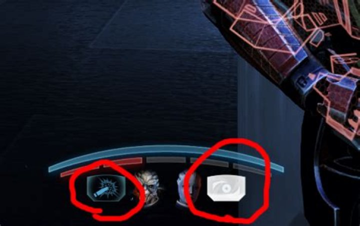 What do the abilities on the hud next to Squadmates represent?
