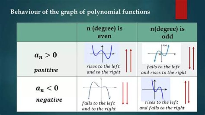 What does a polynomial function's increasing and decreasing interval mean?