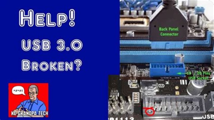 What does this broken USB 3.0 motherboard pin do?
