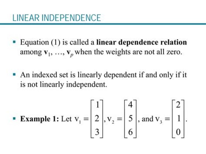 What exactly does linear dependence and linear independence imply?