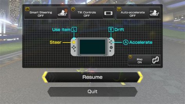 What is COM in battle mode settings for Mario Kart 8?