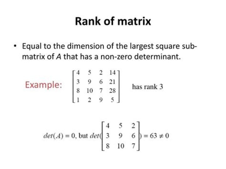 What is range of a matrix?