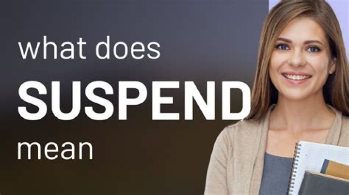 What is suspend?