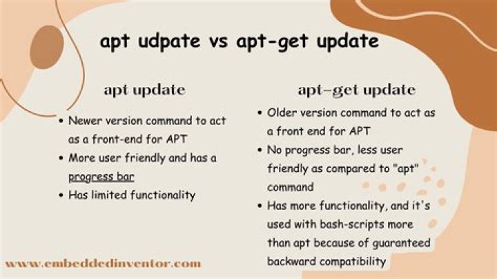 What is the difference between apt-get update and upgrade?