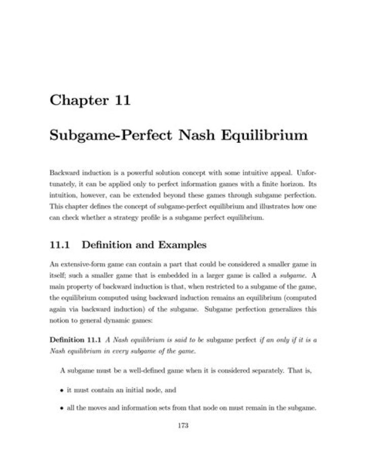 What is the difference between subgame perfect Nash-equilibrium and backwards induction?