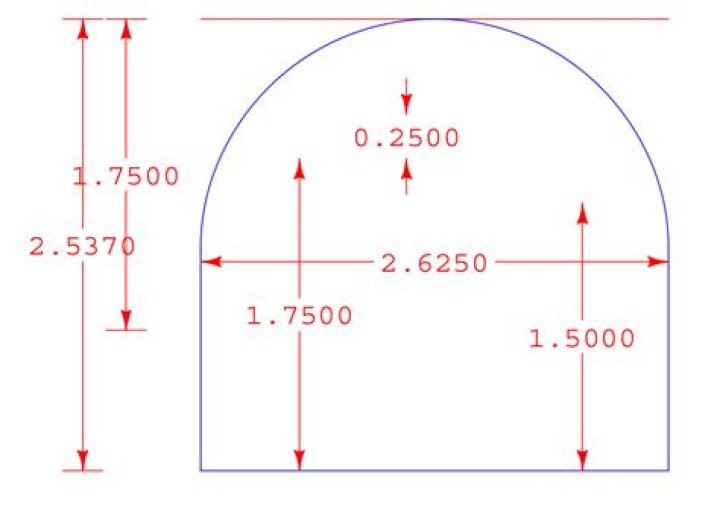 What is the name of the shape formed by a semicircle attached to a rectangle?