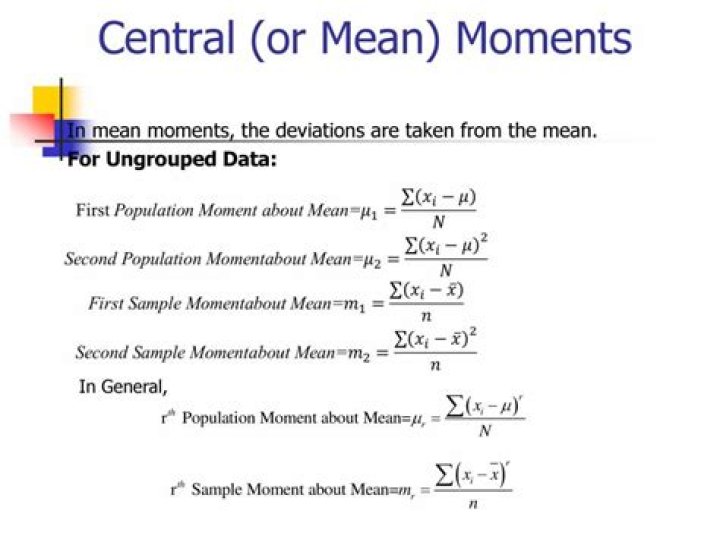 What is the use of moments in statistics?