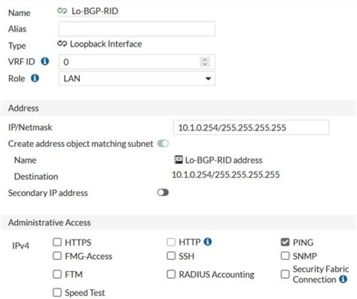 When I ping my network address the loopback interface answers