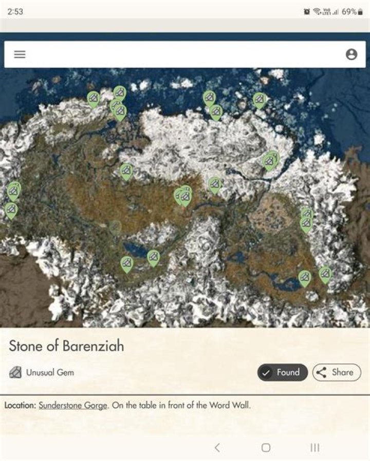 Where are all the Stones of Barenziah located? (No Stone Unturned)