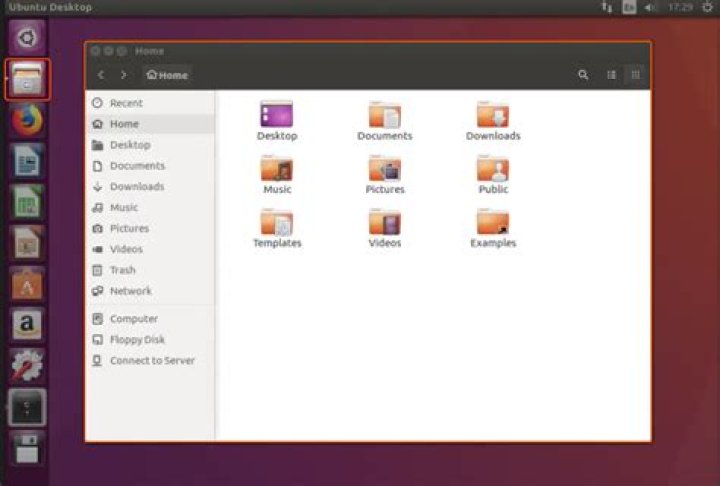 Where is the location of the Nautilus file manager icon in Ubuntu 16.10?