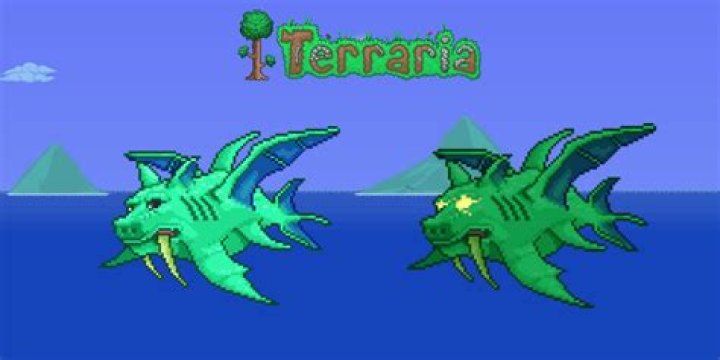 Which update for terraria was Duke Fishron introduced?
