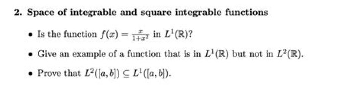 Why consider square-integrable functions?
