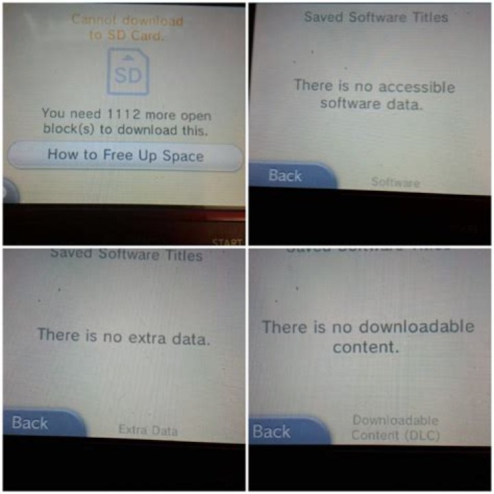 Why does my 3DS claim I have no space on my 4GB SD card while it looks empty?