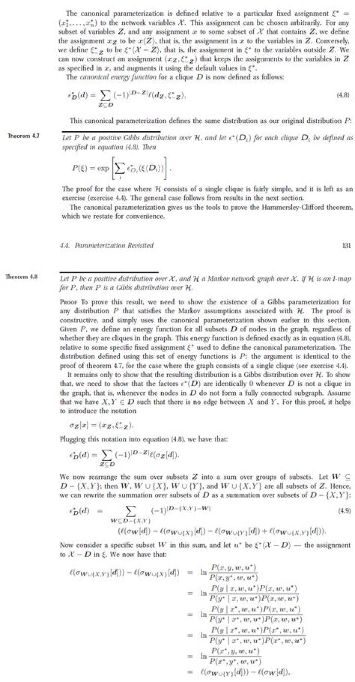 Why does the proof of Hammersley-Clifford theorem need to validate the specific energy functions to be 0?